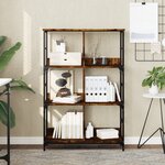 vidaXL Bibliothèque chêne fumé 78 5x33x117 5 cm bois d'ingénierie