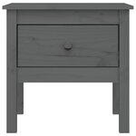 vidaXL Tables d'appoint 2 Pièces Gris 50x50x49 cm Bois massif de pin