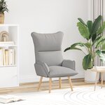 Fauteuil Relaxant vidaXL en Tissu Gris Nuage