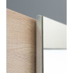 ULOS Armoire - Chene sonoma - 2 portes coulissantes + miroir - Chambre - L 170,3 x P 61,2 x H 190,5 cm