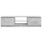 vidaXL Meuble TV avec lumières LED gris béton 140x40x35 5 cm