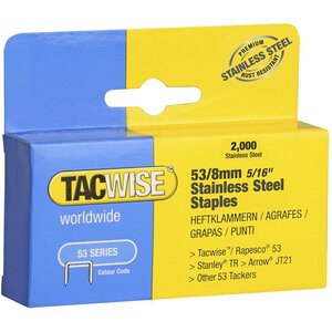Boite de 2000 agrafes 53/8 mm, acier inoxydable TACWISE
