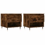vidaXL Tables basses 2 Pièces chêne fumé 50x46x50 cm bois d'ingénierie