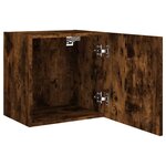 vidaXL Meuble TV mural chêne fumé 40 5x30x40 cm bois d'ingénierie