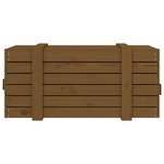 vidaXL Boîte de rangement Marron miel 91x40 5x42 cm Bois massif pin