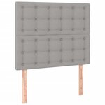 vidaXL Sommier à lattes de lit avec matelas Gris clair 80x200 cm Tissu