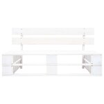 vidaXL Banc palette de jardin bois gris blanc