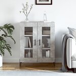 vidaXL Buffet gris béton 69 5x34x90 cm bois d'ingénierie