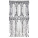 vidaXL Rideau en macramé Anthracite 140x240 cm Coton