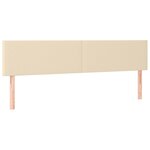 vidaXL Cadre de lit avec tête de lit crème 120x190 cm tissu
