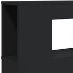 vidaXL Tête de lit à LED noir 120x18 5x103 5 cm bois d'ingénierie