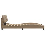 vidaXL Cadre de lit avec LED sans matelas cappuccino 100x200 cm