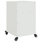 vidaXL Tables de chevet 2 Pièces blanc 36x39x59 cm acier