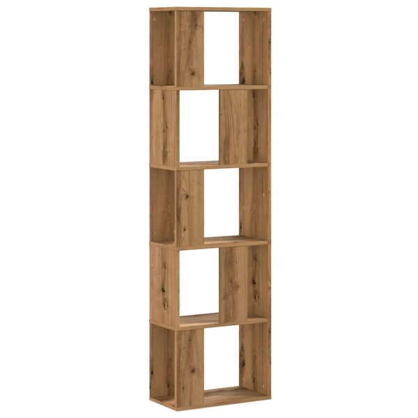 vidaXL Bibliothèque 5 niveaux chêne artisanal bois ingénierie