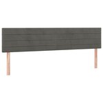 vidaXL Sommier à lattes de lit et matelas Gris foncé 180x200cm Velours