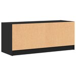 vidaXL Meuble TV avec portes en verre noir 102x37x42 cm