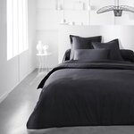 Drap housse - 140 x 190 cm uni - Fusain