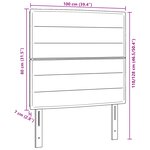 vidaXL Tête de lit LED Design Lignes Noires 100 cm Tissu
