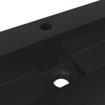 vidaXL Vasque 120x46x11 cm fonte minérale/marbre noir mat