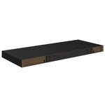 vidaXL Étagères murales flottantes 2 Pièces noir 60x23 5x3 8 cm MDF