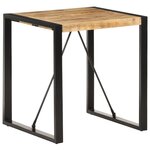 vidaXL Table à manger 70x70x75 cm Bois de manguier massif brut