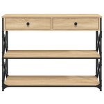 vidaXL Table console chêne sonoma 100x28x75 cm bois d'ingénierie