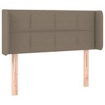 vidaXL Tête de lit avec oreilles Taupe 93x16x78/88 cm Tissu