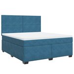 vidaXL Sommier à lattes de lit et matelas bleu 180x200 cm velours