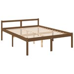 vidaXL Lit pour personne âgée sans matelas marron miel bois massif
