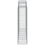 vidaXL Paniers à gabions arqués 13 Pièces 200x50x160/180 cm Fer galvanisé