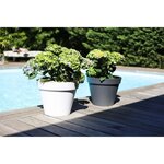 Pot de fleur rond Ø 30 x 26 cm - 10 L - Blanc