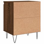 vidaXL Tables de chevet 2Pièces chêne marron 40x30x50cm bois d'ingénierie