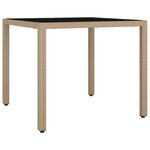 vidaXL Ensemble de bistro de jardin 3 Pièces coussins marron poly rotin