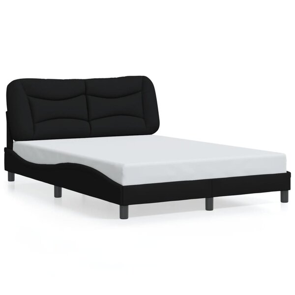 vidaXL Cadre de lit sans matelas noir 120x200 cm tissu
