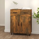 vidaXL Buffet chêne fumé 69 5x34x90 cm bois d'ingénierie