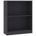 vidaXL Bibliothèque Gris 60x24x74 5 cm Bois d'ingénierie