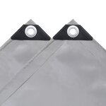 vidaXL Bâche 650 g / m² 4x4 m Gris