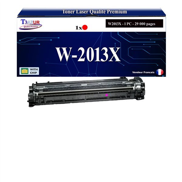 T3AZUR - Toner compatible avec HP Color LaserJet Enterprise Flow MFP M776z  M776zs remplace HP W2013X / W2013A (HP 659X/659A) - Magenta
