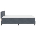 Lit à ressort vidaXL avec matelas et LED Gris foncé 160x200 cm Velours