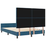 Lit vidaXL Bleu foncé 140x190 cm Velours