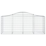 vidaXL Paniers à gabions arqués 14 Pièces 200x50x80/100 cm Fer galvanisé