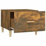 vidaXL Tables basses 2 Pièces chêne fumé 50x50x40 cm bois d'ingénierie
