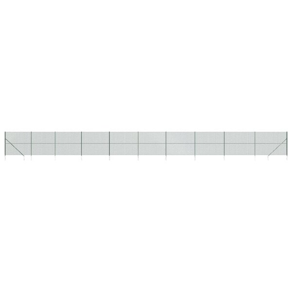 vidaXL Clôture à mailles losangées avec piquet d'ancrage vert 1 6x25 m