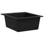 vidaXL Évier de cuisine Granite Noir