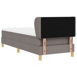 Lit Box Spring vidaXL avec matelas taupe 80x200 cm tissu