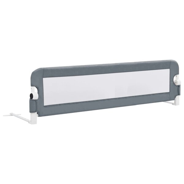vidaXL Barrière de lit enfant Gris 150x42 cm Polyester
