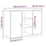 vidaXL Buffet 100x40x75 cm Bois massif de pin