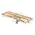 vidaXL Sommier à lattes électrique sans matelas avec 7 zones 90x200 cm