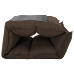 vidaXL Chaise pliable de sol Marron Tissu