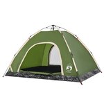 vidaXL Tente de camping 4 personnes vert libération rapide